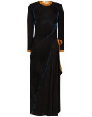 asymmetric tie-fastening dress