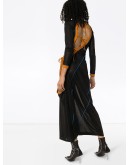 asymmetric tie-fastening dress
