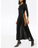 asymmetric tie-fastening dress