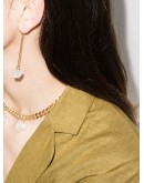 18kt gold vermeil clear-quartz drop earrings