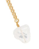 18kt gold vermeil clear-quartz drop earrings