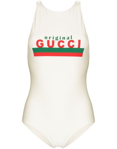 logo-print swimsuit
