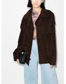 fringe-detail long-sleeve jacket