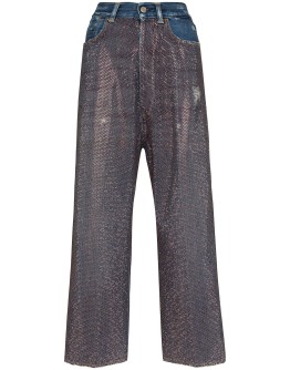 Breezy rhinestone-embellished jeans