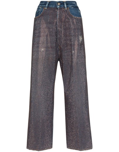 Breezy rhinestone-embellished jeans