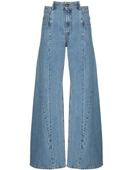 Décortiqué asymmetric wide leg jeans