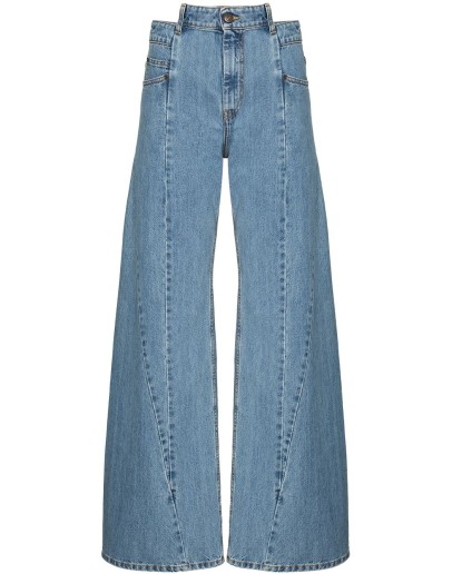 Décortiqué asymmetric wide leg jeans
