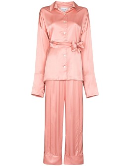belted satin pyjamas