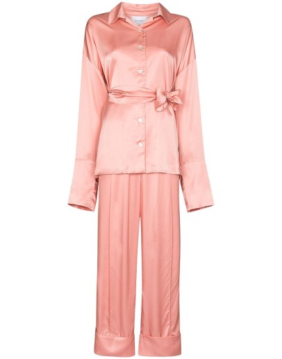 belted satin pyjamas