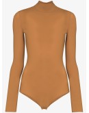 high-neck fitted bodysuit