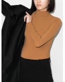 high-neck fitted bodysuit