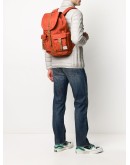 logo-patch buckled backpack