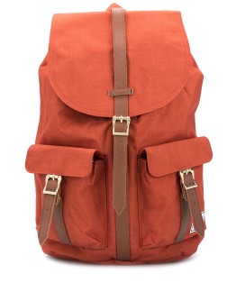 logo-patch buckled backpack