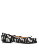 check print split-toe ballerina shoes