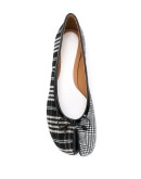 check print split-toe ballerina shoes