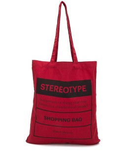 Stereotype print tote bag