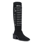 slogan-print boots
