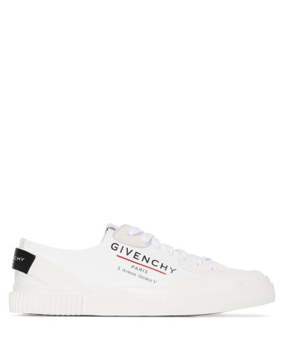 Address logo-print low-top sneakers