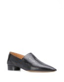 4-stitches low-heel loafers