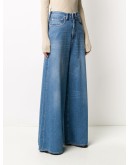 stonewashed wide-leg jeans