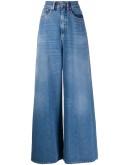 stonewashed wide-leg jeans