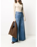 stonewashed wide-leg jeans