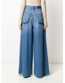 stonewashed wide-leg jeans