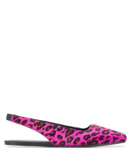 leopard print slingback ballerina shoes