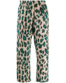 leopard-print cropped trousers