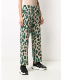leopard-print cropped trousers