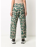 leopard-print cropped trousers
