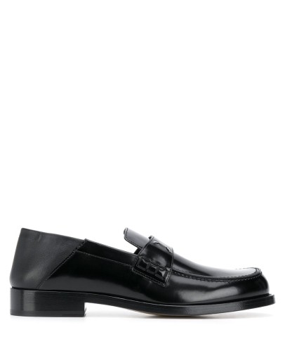 leather four-stitch loafers