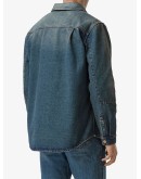 logo appliqué denim shirt