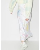 scribble print midi skirt