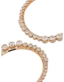 pearl crystal hoop earrings