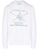 skiing logo-print hoodie