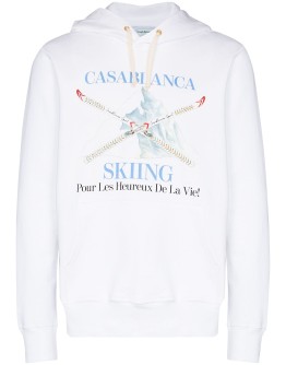 skiing logo-print hoodie