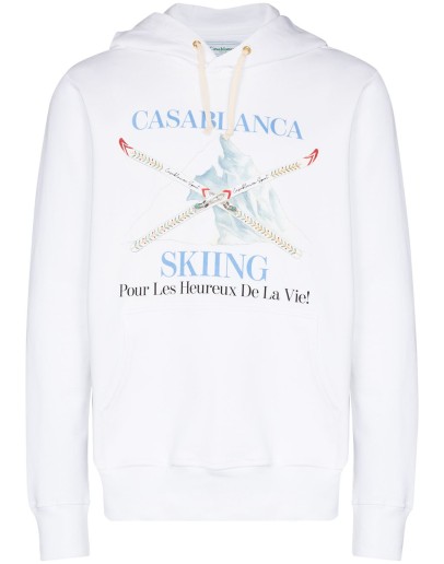 skiing logo-print hoodie