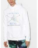 skiing logo-print hoodie