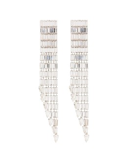 silver-tone crystal-embellished earrings