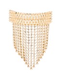 studded crystal fringe choker