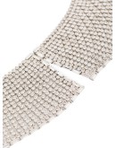 silver-tone crystal necklace