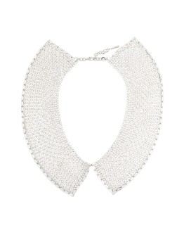 silver-tone crystal necklace
