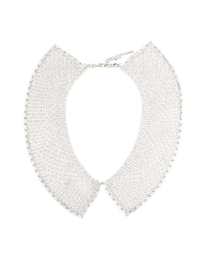 silver-tone crystal necklace