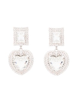 crystal-embellished heart-shape earrings