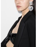 crystal-embellished heart-shape earrings