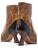 80 snake print ankle boots
