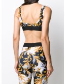 baroque-print sports bra