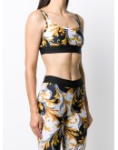 baroque-print sports bra