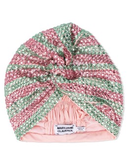 Dominique crystal-embellished turban 